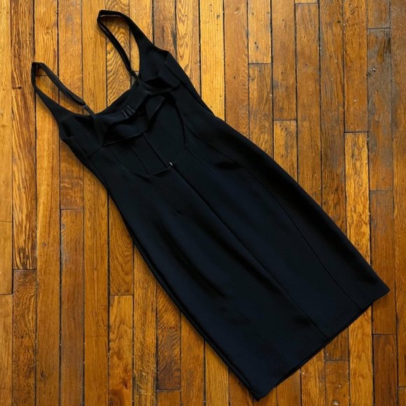 Vintage 90s Dolce & Gabbana Women Black Midi‎ Length Pencil Cocktail Dress. - Picture 2 of 4